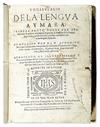 (JULI, PERU--1612.) Bertonio, Ludovico. Vocabulario de la lengua aymara.